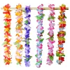 Fashion Hot Party Supplies Silk Hawaiian Flower Lei Garland Hawaii Wreath Cheerleading Products Hawaii Necklace 36 colors