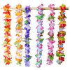 Fashion Hot Party Supplies Silk Hawaiian Flower Lei Garland Hawaii Wreath Cheerleading Products Hawaii Necklace 36 colors