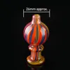 US Color Glass Bubble Carb Cap OD26mm uniek voor waterpijp flat topkwarts banger nagels Water Bongs Pipe Dab Rig