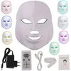 7 kleuren LED GEZICHT GEZICHT MASKMAAT MAIL MACHINE FOTON THERAPIE Lichte huid Verjonging Gezichtsgezicht PDT Skinverzorging Anti-rimpel schoonheidsmasker