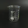 1 stks / partij 50ml tot 2000 ml Transparent Gediplomaliseerd Glass Beker Lab Meten Cup Volumetrisch Glaswerkchemie Experiment Tool