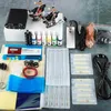 Nieuwe Complete Tattoo Machine Kit Set 2 Coils Guns 6 Kleuren Zwarte Pigment Sets Power Tattoo Beginner Grepen Kits Permanente Make-up