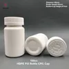 50 + 2 stks 100 ml 100cc 100G HDPE Solid White Lege Plastic Containers Plastic Geneeskunde Pil Flessen met Kind Proof CRC Caps