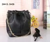 2021 Diseñador Crossbody Bag Monederos Moda Lady's Pequeño Un Hombro Diagonal Bolsa de Cuero Bolsa de Cubo Diseñador Bao Tide Baitao Negro YLF