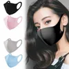 Masque de bouche anti-poussière en soie glacée lavable réutilisable masque facial adulte enfants confortable anti-pollution bouclier coupe-vent bouche couverture LJJO7753