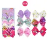 JoJo Klipy JoJo Siwa Włosy kokardki Rainbow Unicorn Włosy łuki z aligatora Clip Grosgrain Ribbin Handmade Hairgrips Akcesoria do włosów HC141