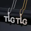 Cool TLG Pendant Necklace For Men 2019 New Fashion Hip Hop Jewellry Gold Plated Cubic Zirconia Hiphop Necklace Letters