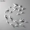 Noolim European 3D Ceramic Birds 벽 교수형 시뮬레이션 벽화 벽면 배경 가구 가구 공예 창조적 인 벽 장식 Y2237T