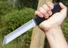 On Sale! Katana Knife D2 Tanto Point Satin Blade Ebony Handle Fixed Blades Knives With Wood Sheath Gift knifes