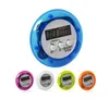 Hot vender LCD Digital Kitchen Timer portátil Rodada contagem regressiva Magnetic Alarm Clock Timer com suporte utensílio de cozinha 5 cores 300pcs