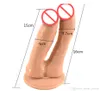 Realistyczna podwójna dildo penetracja Penisa Duży Anal Ssawka Puchar Prawdziwy Czuj Duże Dick Dorosłych Sex Zabawki dla Lesbijki Kobiet