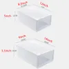 Thicken Clear Plastic Shoe Box Dustproof Shoe Storage Box Flip Transparent Shoe Boxes Candy Color Stackable Shoes Organizer Box DBC BH3641