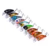 Hengjia Ny ankomstblandning 9 färger 4.5cm 4g 10 # krokar Crankbait Fiske Lures Fiske Hårdbete Big Crank Lures 100pcs CB005