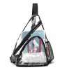 3pcs 사이클링 가방 여성 남성용 유니섹스 PVC 투명 방수 대용량 스포츠 여행 단일 가슴 가방 4colors