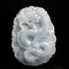 Natuurlijke Myanmar Emerald Echte Jade Dragon Hanger Ketting voor Mannen en Vrouwen Sieraden Verjaardagscadeau Amulet