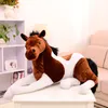 Simulation Animal couché cheval en peluche peluche doux cheval poupée 4 couleurs cadeaux d'anniversaire pour enfants décoration 70 cm x 40 cm 130 cm X 60 cm