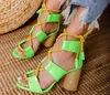 Loozykit mode sommar espadrilles kvinnor sandaler häl pekad fisk mun gladiator sandal hamp rep spets upp plattform sko stor storlek 35-43