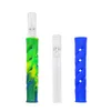 FDA Silicone One Hitter Tobacco Smoking Herb Pipe Hose 90MM Cigarette Holder Dugout Pipe Tobacco Herb Pipes Bongs Accessories 000