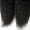Fita reta kinky em extensões de cabelo fita cabelo humano remy sem costura 10 "-26" fita grossa yaki em extensões de cabelo humano 40piece