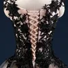 Champagne And Black Lace Prom Dresses Ball Gowns 2022 Jewel Sheer Neckline Applique Beaded Laceup Evening Dress Formal Dresses Pa3980406