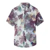 Mäns avslappnade skjortor 2021 Summer Men's Hawaiian Shirt Fashion Kortärmad blommor märke kläder plus storlek 5xl 6xl 7xl1