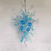 Wholesale Glass Chandelier Pendants Drops Italian Miscellaneous Hand Blown Glass Chandelier LED Crystal Lamp Glass Flower Pendants