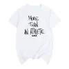 Fashion-Lebron James même style t-shirt marque plus qu'une lettre d'athlète imprimé o-cou t-shirt coton t-shirt court