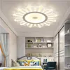 새로운 스타일의 거실 주도 샹들리에 현대적인 미니멀 아크릴 LED 천장 침실 펜던트 조명 조명 점등