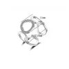 925 الفضة الاسترليني الدائري للنساء العصرية أزياء فسيفساء تشيكوسلوفاكيا zircon ringsable حلقات باجي فام S-R219