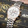 Nibosi luxo marca superior relógios moda rosa ouro elegante relógio masculino à prova dwaterproof água relogio masculino quartzo relógio de pulso para men251w