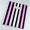 100pcslot 20x25cm Pink Black Strip Plastic Bage Gioielli Boutique Borse da imballaggio per imballaggio in plastica con manico2465069