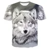 Men t -shirt new Wolf print T shirts 3D Men T-shirts Novelty Animal Tops Tees Male Short Sleeve Summer O-Neck Tshirts