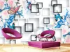 Пользовательский размер 3D PO Обои гостиной роспись бабочка квадратная квадратная 3D -диван