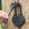 2 peças design chave mold ferro aldrava de porta decoração doorknocker campainha porta decoração antique estilo marrom acabamento retro metal artesanato ornamento
