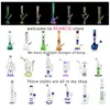 REANICE hookah Ash Catcher 14.5mm joint Bong Glass Pipe Filter bong bowls with Multi pipeline element blue