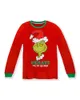 Julfamilj pyjamas Xmas Kids Adult Matching Christmas Striped Sleepwear Mother Father Dotter Boys Homewear Sets