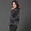 Autumn winter new women's fashion ostrich fur grass coat turkey feather coat short paragraph 896