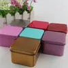 20pcs Metal Storage Box Tin Jar Square Scrub Box Organizer Wedding Christmas Birthday Gift Boxes Small Things Container325k