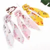 Saç Scrunchie Çıtası Aksesuarları Kadınlar Kız Elastik hairbands Scrunchies Çiçekler Çizgili Şerit Turban Atkuyruğu Saç Ties 20pcs F416A