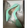 Vente chaude- mode femmes pompes menthe vert serpent imprimé bout pointu talons hauts chaussures à talons fins en cuir véritable vraie photo chaussures de mariage