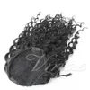 VMAE PERUVIAN 12 till 26 tum 120g 140g 160g naturligt svart djupt vågklipp i elastiska banden jungfruligt mänskligt hårstrån hästsvans