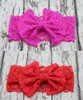 20 цветов Baby Big Lace Bow Headsds Girls Mite Bow Hair Band Bantaving Headwrap Kids Bowknot Elastic Lace Heards M2021858995