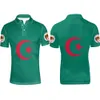 Algeria Youth Free Custom Made Name Number Polo Shirt Islam Diy Arabic Algerie Arab Print Tex