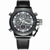 Orologi militari AMST Dive 50M Nylon Cinturino in pelle LED Orologi Uomo Top Brand Luxury Orologio al quarzo reloj hombre Relogio Masculino 210329