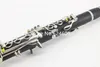 Högkvalitativa 17 nycklar G TUNE Clarinet Bakelite Body Silver Key Professional Musical Instrument med case2964920