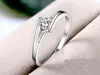 Certificado enviado! Anéis de casamento de prata 925 sólidos para mulheres anel de noivado 0.75ct Zircon cúbico aniversário de moda jóias CR036