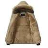 Col de fourrure à capuche hommes veste d'hiver 2019 nouvelle mode chaud laine doublure homme veste et manteau coupe-vent mâle Parkas casaco M-5XL