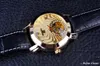 Forsining ouro luxo ondulado designer relógios masculinos marca superior luxo automático pequeno dial diamante display esqueleto relógio watc3102
