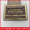 Yeni Makyaj Kakao Kontur Kiti 4 Renkler Bronzers HighLighters Toz Paleti Çıplak Renkli Pırıltılı Çubuk Kozmetik Çikolata Göz Farı Fırçası