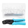 Freeshipping 900Pcs 2.54mm Connectors Assortment Kit Crimping Tool with Hand Ferrule Crimper Plier Crimp Tool Kit